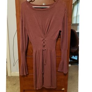 Mauve/pink long sleeve dress
